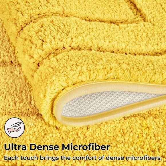 GRANNY SAYS Large Bathroom Rugs Non Slip 2' x 4' (24" x 48"), Yellow - Picture 3 of 7